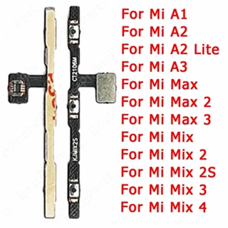 For Xiaomi Mi Mix 2 2S Max 3 4 A1 5X A2 Lite 6X A3 Mute New Spare Parts Side Button Repair Replacement Power On Off Volume Switch Original Key Flex Cable