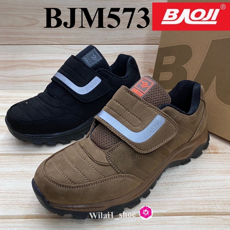 💛New💼Baoji  BJM  573 รองเท้าผ้าใบแฟชั่น (41-45) สีดำ/น้ำตาล