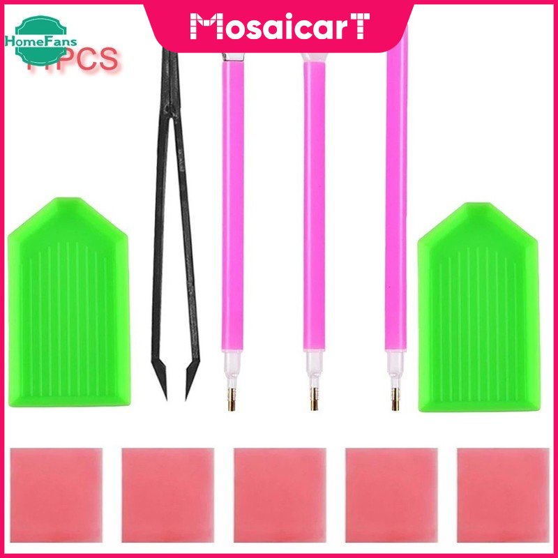 【MA พร้อมส่ง】ชุดเครื่องมือวาดภาพปักเพชร 11 20 45 127 ชิ้น พร้อมแหนบปากกา แบบเหนียว สําหรับผู้เริ่มต้น - รูปที่ 2