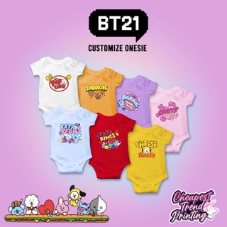 ชุดเสื้อแขนยาว ลาย K-Pop BT 21 Onesie C8FX สําหรับเด็ก