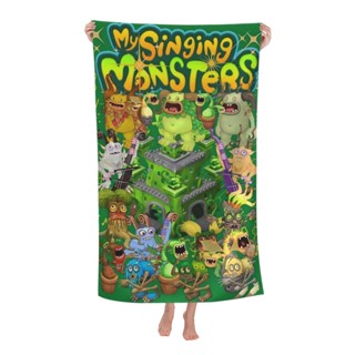 ผ้าขนหนูไมโครไฟเบอร์ ลาย My Singing Monsters ขนาดมาตรฐาน 80x130 ซม. สําหรับอาบน้ํา ทุกเพศ