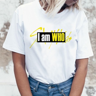 ☈✺❒Stray Kids I Am Who Korean T Shirt T-shirt Tshirt Women Female Femme Clothes Harajuku Top Tee Shi_07