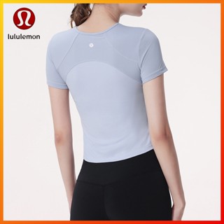 Lululemon ใหม่ เสื้อกีฬา โยคะ แขนสั้น ตาข่าย ระบายอากาศ นุ่ม เสื้อวิ่ง 1316