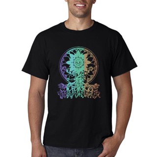 [S-5XL]เสื้อยืดสีขาวผู้หญิง ชื่อเรื่อง: ผู้ชายประสาทหลอน SEER Mandala Eye Tee เรขาคณิตศักดิ์สิทธิ์หน้าจอมือพิมพ์เสื้อยืด
