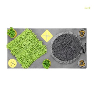 Dark Dog Toy Snuffle Sniffing Mat Dispensing Nosework Chew Toy Large Lawn-theme