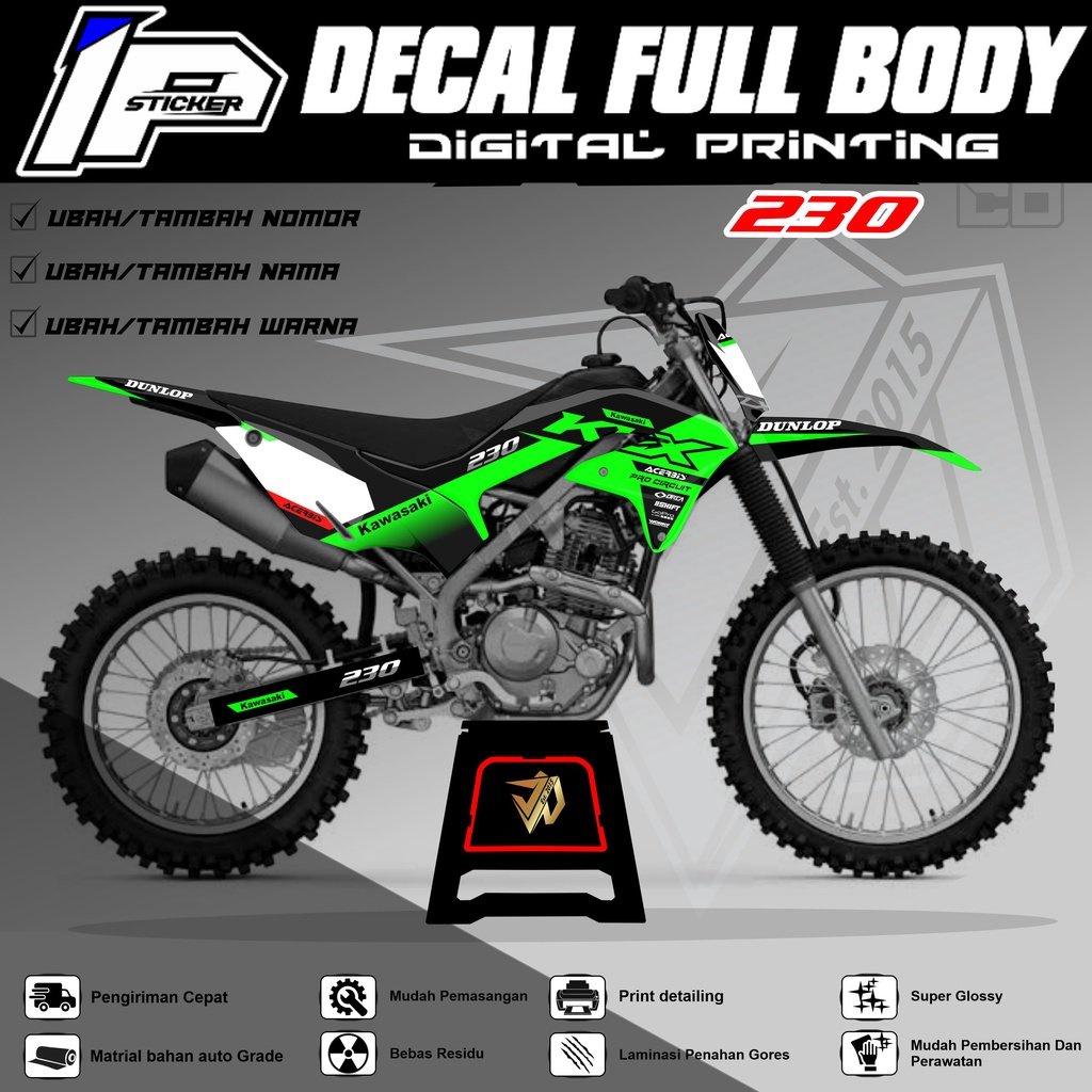 KLX 230 Sticker Decal - KLX 230 full body Sticker Decal design D3 03