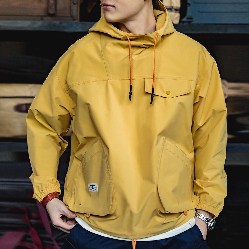 Retro เสื้อผ้าทํางานสไตล์ผู้ชายเยาวชนแฟชั่น talent mountain กลางแจ้งหลายกระเป๋า hooded jumpsuit windproof pullover functional สไตล์เสื้อแจ็คเก็ตผู้ชาย — صورة 6