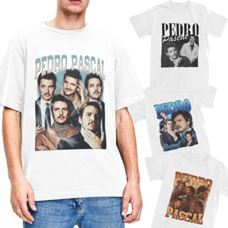 เสื้อยืดแขนสั้น ผ้าฝ้าย พิมพ์ลาย Pedro Pascal Merch สีขาว เหมาะกับของขวัญ สําหรับผู้ชาย และผู้หญิง