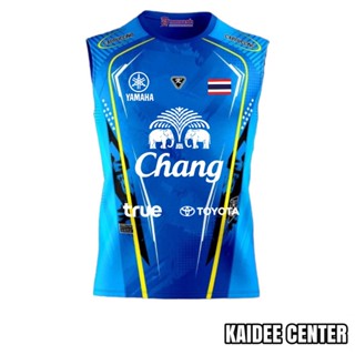 เสื้อกีฬาแขนกุด เสื้อกีฬา เสื้อบอล CC 10 สกรีนช้าง ไซส์พิเศษ