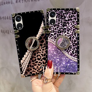 เคสโทรศัพท์มือถือ กันกระแทก ลายเรขาคณิต พร้อมแหวนขาตั้ง สําหรับ OPPO Reno 8T reno8t 5G 4G