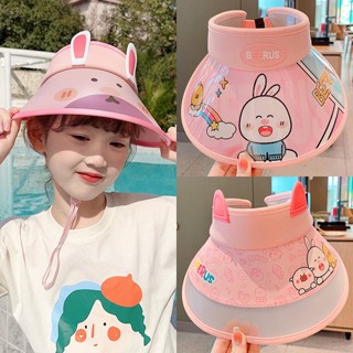 Childrens Sun Protection Sun Hat Girls Cartoon Cute Outdoor Summer Sun Protection UV Protection Big Brim Air Top Hat PYl3