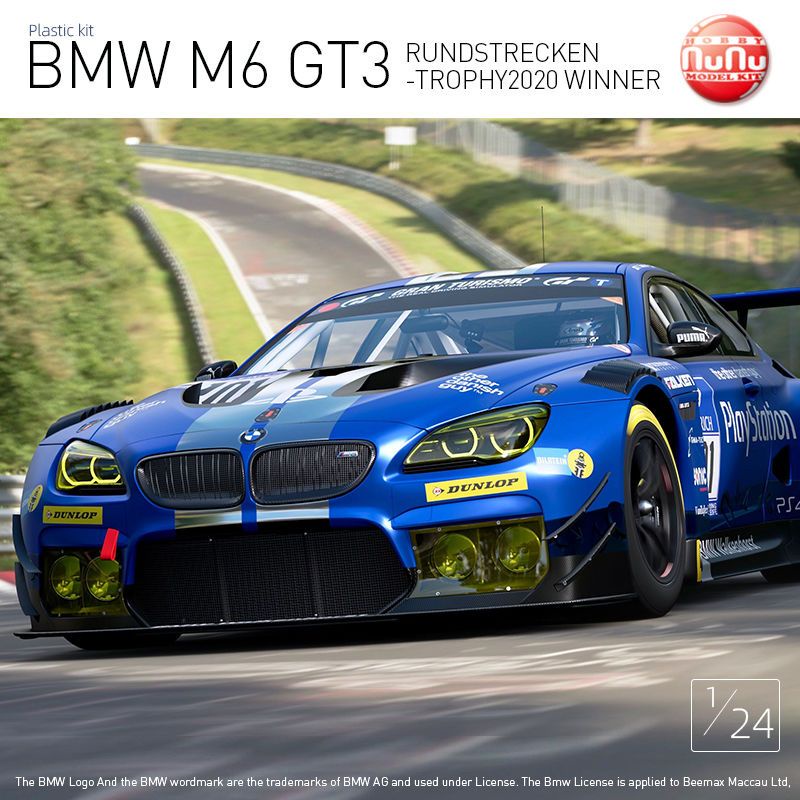 HOBBY NUNU 1/24 BMW M6 GT3 BMW M6 Racing Car Assembly Model [PN24027]