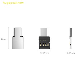 Hugepeaknew อะแดปเตอร์แปลง USB-C 3.1 Type C ตัวผู้ เป็น USB ตัวเมีย OTG สําหรับดิสก์ U