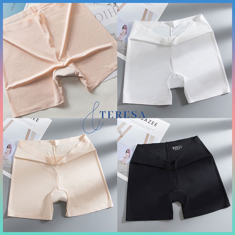 สินค้าพร้อมส่งจากใทย กางเกงเลกกิ้งขาสั้น แบบบาง เลกกิ้งนิรภัยสำหรับสตรี