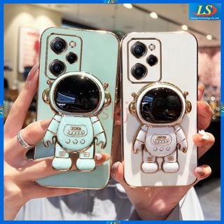 เคส Poco X5 Pro 5G เคส Poco X3 Pro / X3 NFC / C40 / M4 Pro 4G / M3 / M3 Pro 5G / F3 เคส Poco X5 5G เคสโทรศัพท์มือถือ ลายนักบินอวกาศ Nasa พร้อมขาตั้ง สําหรับ YHYC