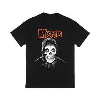 เสื้อยืดผ้าคอตตอน เสื้อไม่ต้องรีด tshirt แขนสั้นโอเวอร์ไซส์Misfits - เสื้อยืด พิมพ์ลาย CRIMSON GHOST / STITCH SUPPLY / เ