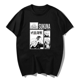 เสื้อยืด พิมพ์ลายกราฟิก Jujutsu kaisen Itadori Sukuna สไตล์ฮาราจูกุ สําหรับผู้ชาย และผู้หญิง