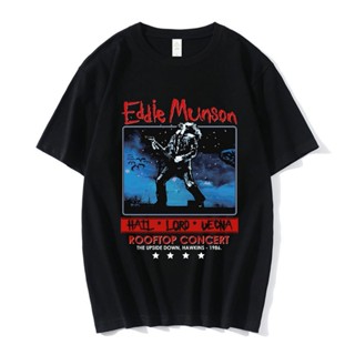 Gx0o【พร้อมส่ง】เสื้อยืด พิมพ์ลายกราฟิก Eddie Munson สําหรับผู้ชาย#39; s เสื้อยืดผ้าฝ้าย โอเวอร์ไซซ์ สไตล์วินเทจ ฮาราจูกุ