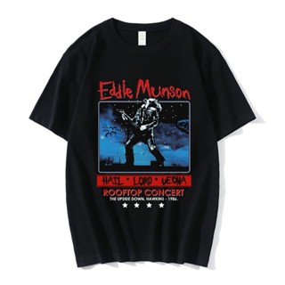 Gx0o【พร้อมส่ง】เสื้อยืด พิมพ์ลายกราฟิก Eddie Munson สําหรับผู้ชาย#39; s เสื้อยืดผ้าฝ้าย โอเวอร์ไซซ์ สไตล์วินเทจ ฮาราจูกุ