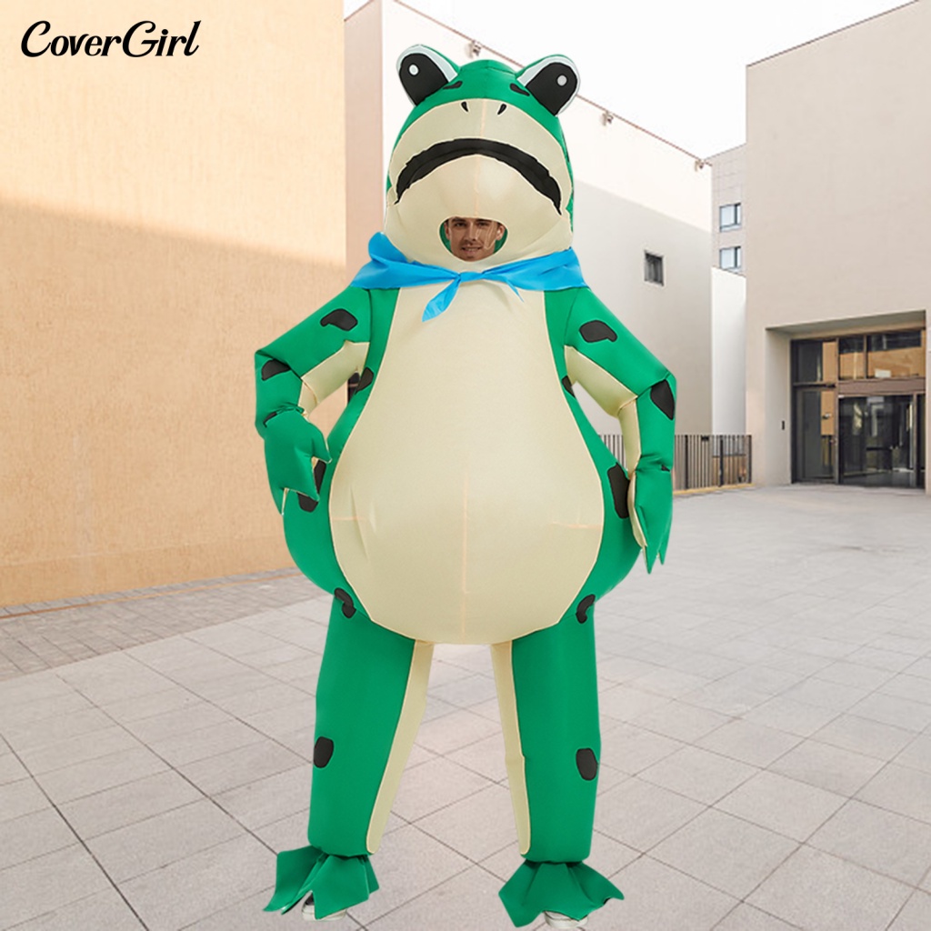 Covergirl ชุดคอสเพลย์กบเป่าลม สีเขียว กันรั่ว สําหรับเด็กผู้หญิง 1 ชุด