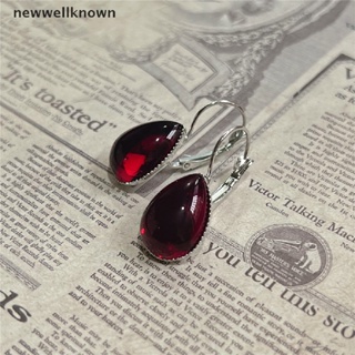 [newwellknown] Gothic Vampire Blood Red Earrings For Women Girls Fashion Mystery Witch Jewelry Accessories Gift Red Drop Crystal Magic Earrings SDA