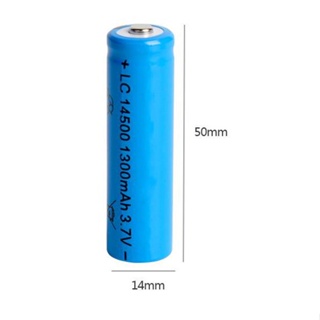 ถ่านไฟฉาย ถ่านชาร์จ AA 14500 3.7V 1300 mAh พร้อมส่ง สุดคุ้ม แบตเตอรี่ลิเธียมไอออนแบบชาร์จไฟได้ 1 ก้อน ถ่านไฟฉาย