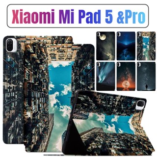 เคสโทรศัพท์มือถือหนัง ฝาพับ กันกระแทก ลายการ์ตูนท้องฟ้า สําหรับ Xiaomi Mi Pad 5 Mi Pad 5 Pro 11 นิ้ว