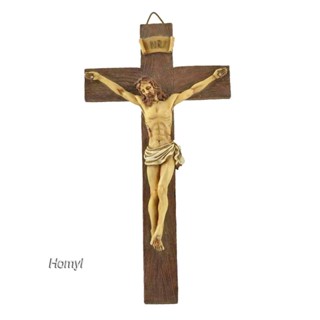 [Homyl] Resin Crucifix Statue Catholic Figurine Crafts Hanging Ornament