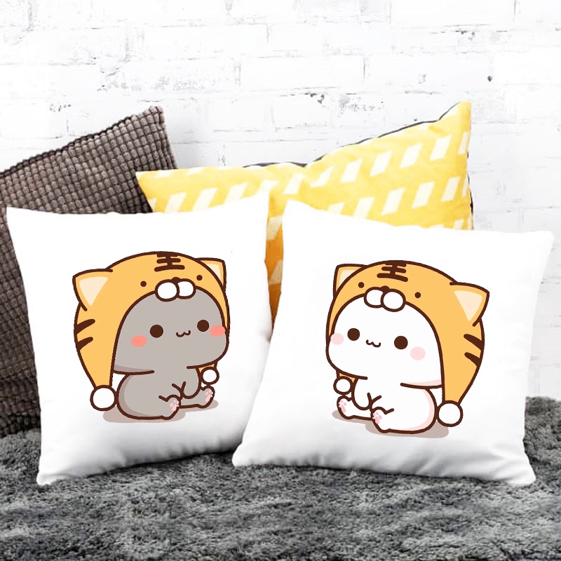 ปลอกหมอนอิงโซฟา ลายพีช และ Goma ขนาด 45x45 ซม. ของขวัญ สําหรับตกแต่ง
