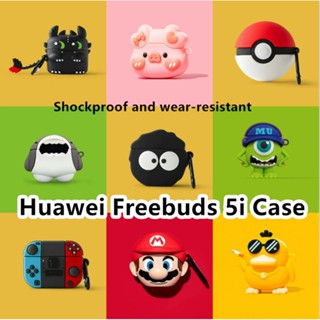 พร้อมส่ง! เคสหูฟัง แบบนิ่ม ลายการ์ตูนกระต่าย สีพื้น สําหรับ Huawei Freebuds 5i