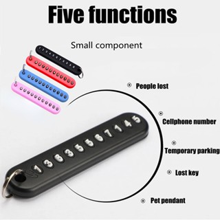 พวงกุญแจ จี้หมายเลขโทรศัพท์ ป้องกันการสูญหาย หลากสี อุปกรณ์เสริม สําหรับรถยนต์