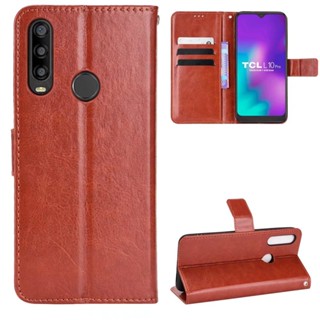 เคสโทรศัพท์มือถือหนัง PU ฝาพับ พร้อมช่องใส่บัตร สําหรับ TCL L10 Pro L 10 Pro TCL L10 Pro