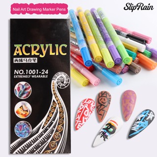 [COD]❀ปากกามาร์กเกอร์ กันน้ํา 12 สี สําหรับตกแต่งเล็บ DIY 12 ชิ้น