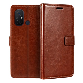 เคสโทรศัพท์หนัง PU ฝาพับแม่เหล็ก พร้อมช่องใส่บัตร และขาตั้ง สําหรับ Xiaomi Redmi 12C 4G Poco C55 4G