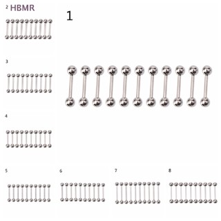 [HBMR] จิวเจาะสะดือ ลิ้นบอล บาร์เบล สเตนเลส 10 ชิ้น HL