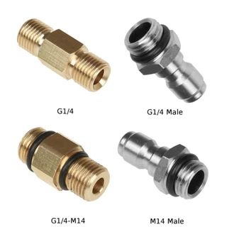 ข้อต่อต่างๆ รวมข้อต่อแปลง G 1/4 Male เป็น M14 Male ข้อต่อแปลงเกลียว ข้อต่อทองเหลือง คุณภาพเยี่ยม ใช้กับกระบอกโฟม