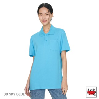 แตงโม (SUIKA) - เสื้อแตงโมคอปก POLO ชาย-หญิง (38 SKY BLUE)