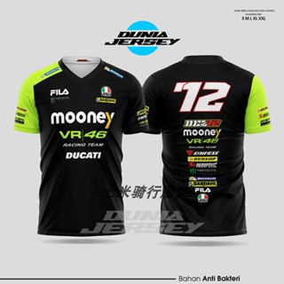 Mooney VR46 Racing Team motorcycle team quick dry clothes RSZ100 YZF XMAX155 XMAX300 NMAX155 TMAX560 R15 R1 R3 R6 MT-03 MT-07 MT-09 MT-10 XS700R XS900R breathable mesh riding T-shirt