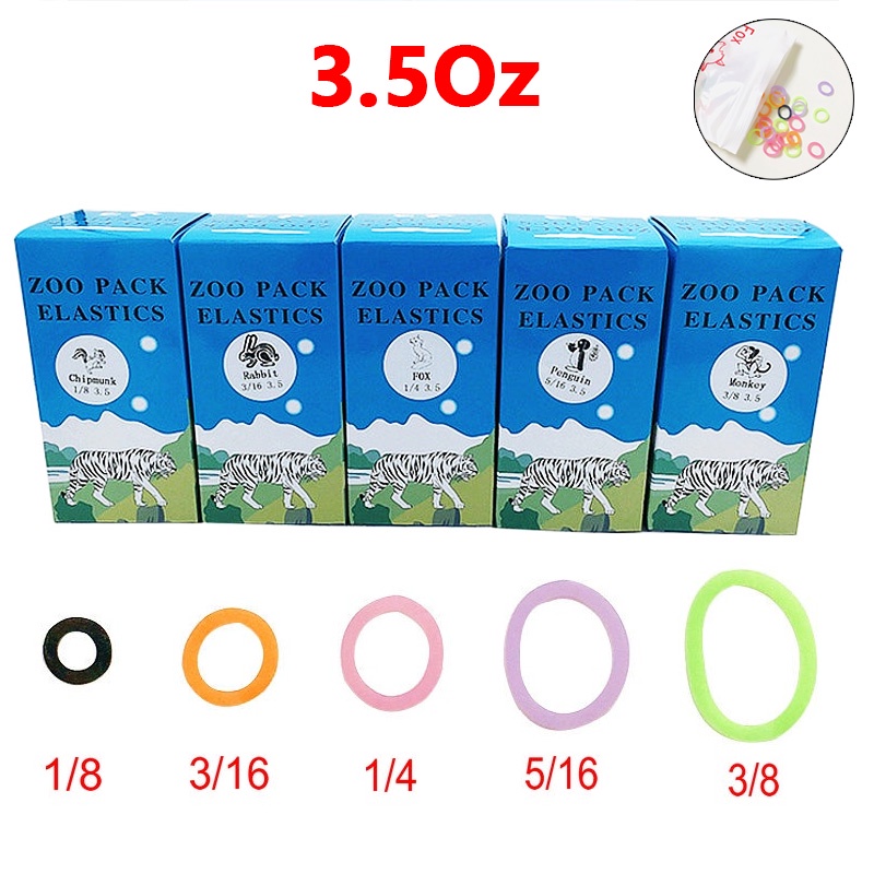 【colorful】5000 ชิ้น / กล่อง ยางรัด ยางยืด ผูก 3.5 ออนซ์