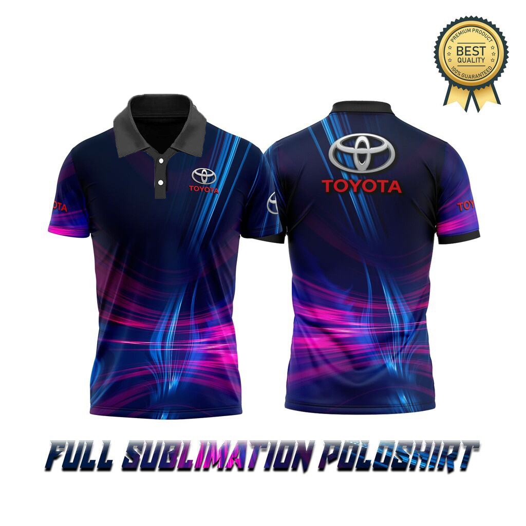เสื้อโปโล พิมพ์ลาย ความละเอียดสูง คุณภาพสูง สําหรับ Toyota