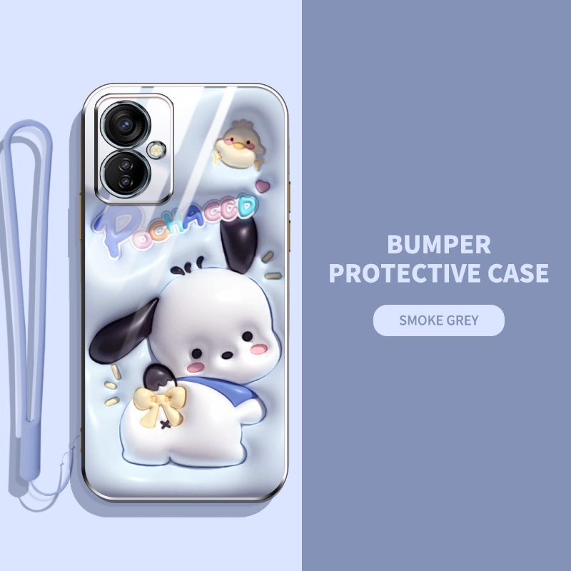 เคสโทรศัพท์มือถือ ลายสัตว์ และพืชน่ารัก 3D พร้อมสายคล้อง สําหรับ Infinix Tecno Spark 9T KH6