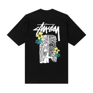 เสื้อแขนสั้น เสื้อยืดผ้าหนา เสื้อยืดผ้าฝ้าย tshirt เสื้อยืดคอกลมแขนสั้น Stussy Stucci เสื้อยืดแขนสั้นลําลอง ผ้าฝ้าย ทรงห