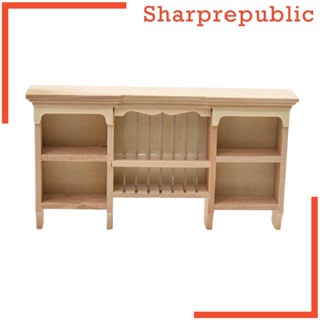 [Sharprepublic] บ้านตุ๊กตาจิ๋ว สีขาว สําหรับตกแต่งบ้านตุ๊กตา
