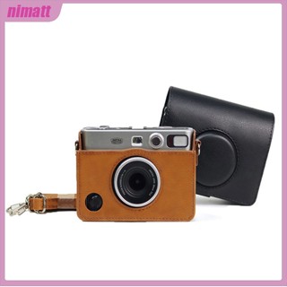 Ni กระเป๋ากล้องดิจิทัล หนัง Pu สไตล์เรโทร พร้อมสายคล้องไหล่ สําหรับ Instax Mini Evo