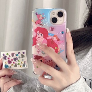 เคสโทรศัพท์มือถือ ลายการ์ตูนเจ้าหญิงดิสนีย์ นางเงือก และแบมบี้ สําหรับ iPhone 14 13 12 Pro Max 11 14promax