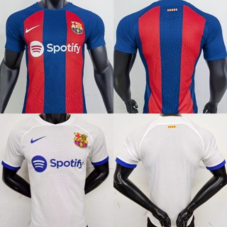 [Player Version] 2324 New Barcelona เสื้อฟุตบอลแขนสั้น สีขาว คุณภาพสูง