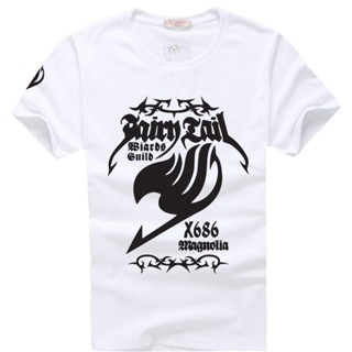 เสื้อยืดแขนครึ่ง พิมพ์ลายโลโก้อนิเมะ FAIRY TAIL FAIRY TAIL Mageta Guild แฟชั่นสําหรับผู้ชาย