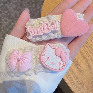 2 Pieces Cream Pink Curly Plush Hair Clip Cute Kitty Cat Versatile Bb Clip Side Bangs Clip Hair Clip Sweet Hairdressing