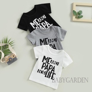 Babygarden-6m-4y เสื้อยืดลําลอง แขนสั้น คอกลม พิมพ์ลายตัวอักษร แฟชั่นฤดูร้อน สําหรับเด็กผู้ชาย