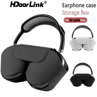 Hdoorlink เคสหนัง PU นิ่ม กันน้ํา กันรอยขีดข่วน กันฝุ่น สําหรับหูฟัง A-pple Air pods Max